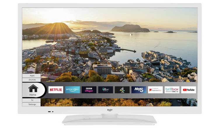 Bush 24 Inch Smart HD Ready HDR LED TV / DVD Combi - White