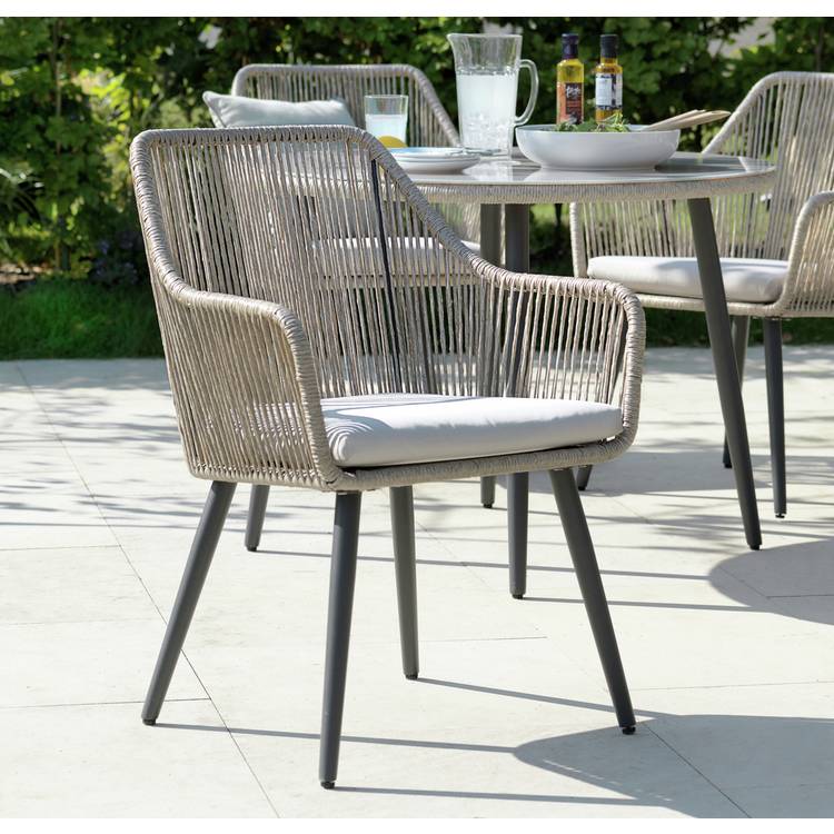 Habitat Malta 4 Seater Rattan Effect Patio Set - Natural 0