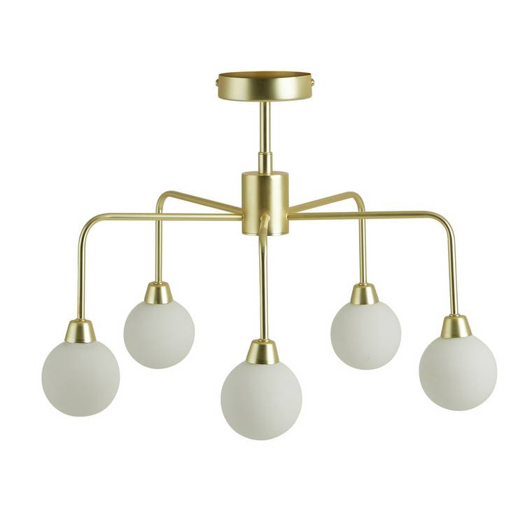 Habitat Boyd Flush Ceiling Light - Brass 0