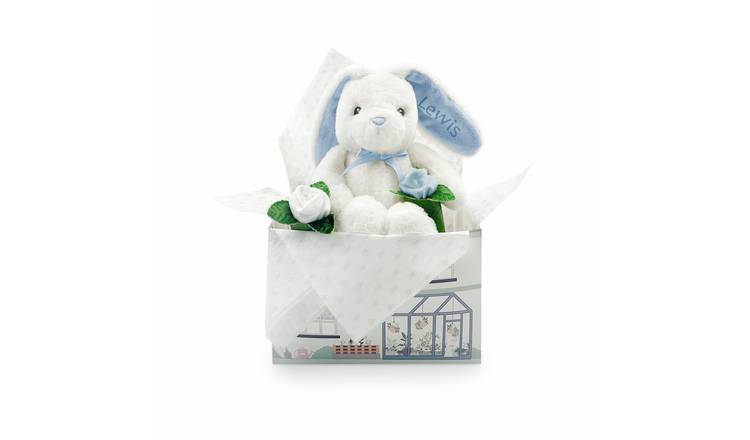 Babyblooms Personalised Bunny And Buds Gift Set - Blue