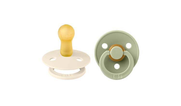 Bibs Pacifier Latex S1 Ivory Sage 2 Pack