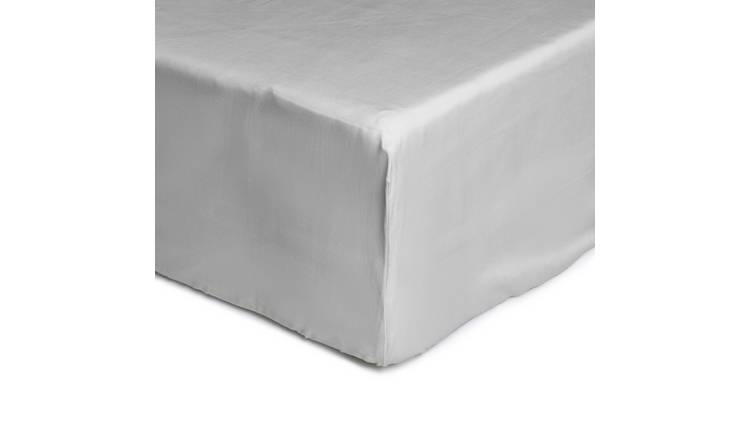 Habitat Anti-Microbial Cotton Dove Grey Fitted Sheet -Single