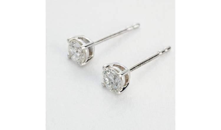 Revere 9ct White Gold 0.5ct Lab Grown Diamond Stud Earrings