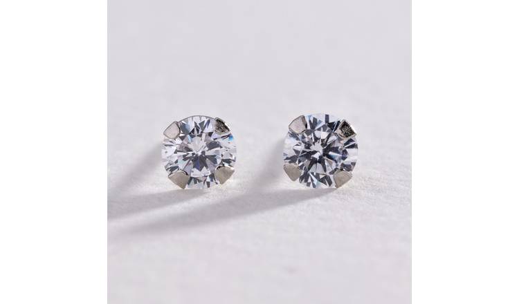 White gold sales studs argos