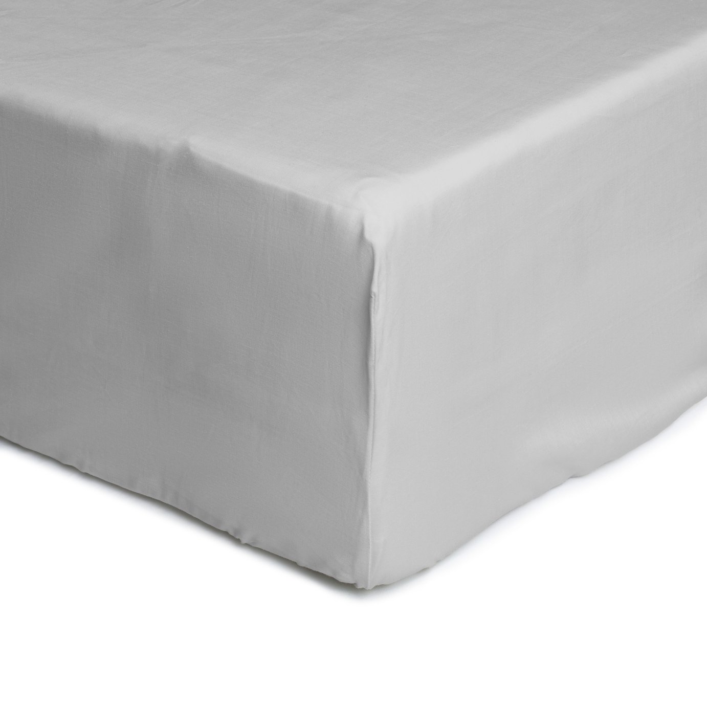 Habitat Anti-Microbial Cotton Grey Fitted Sheet - Superking