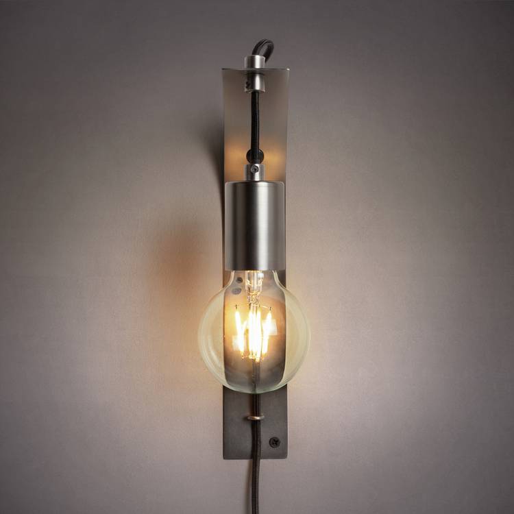 Argos Home Industrial Plug-In Wall Light - Pewter 0