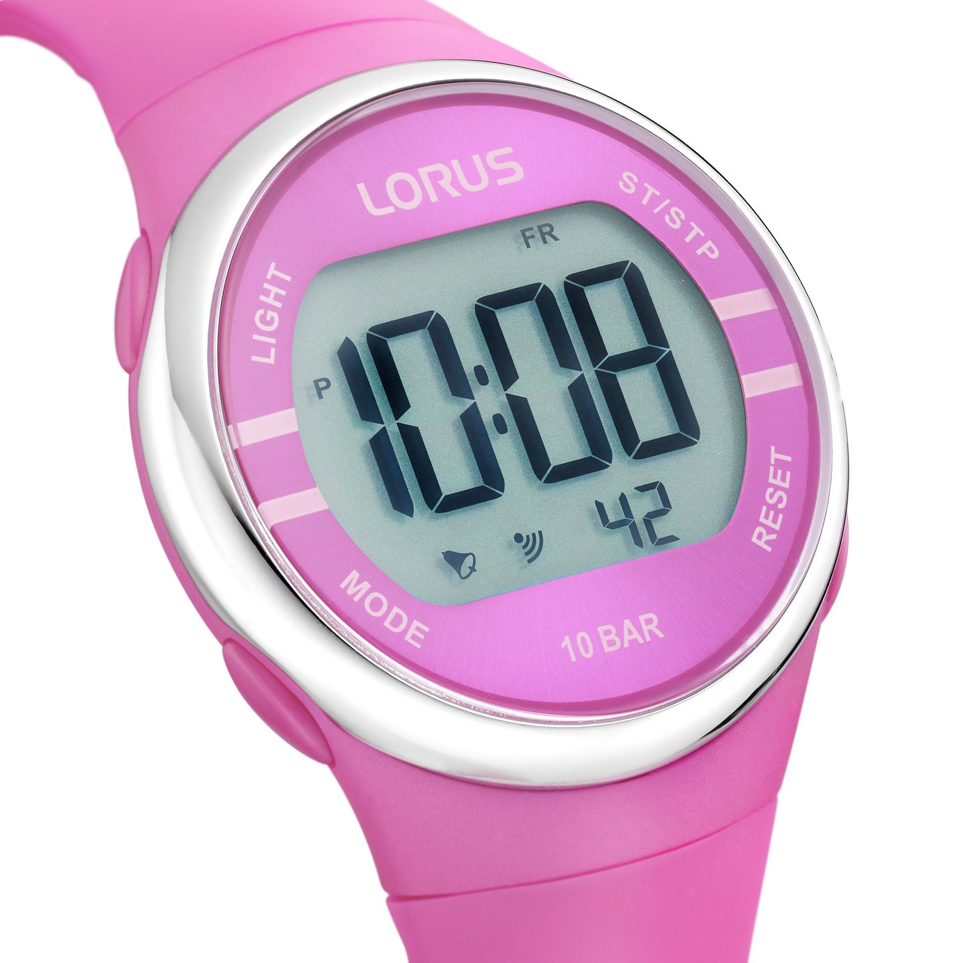 Lorus Ladies Digital Pink Silicone Strap Watch Review