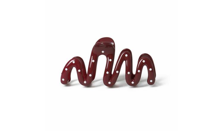 Freedom Polka Dot Wave Red Claw Clip