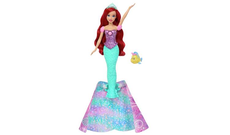 Disney Princess Ariel Human to Mermaid Transforming Fashion Doll & Flounder