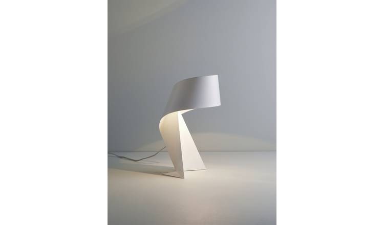 Buy Habitat Ribbon Mini Metal Table Lamp - White | Table lamps | Habitat