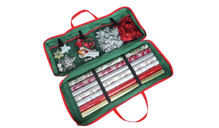 Country Club Christmas Corner Wrapping Paper Storage Bag