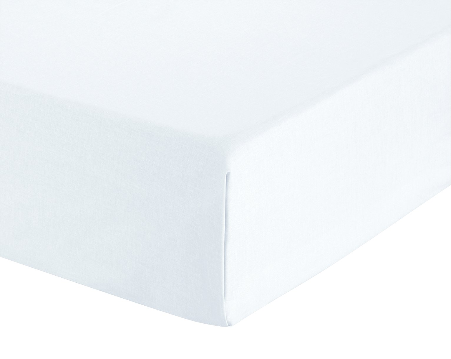 Habitat Cotton Rich 180 TC Plain White Flat Sheet - Single