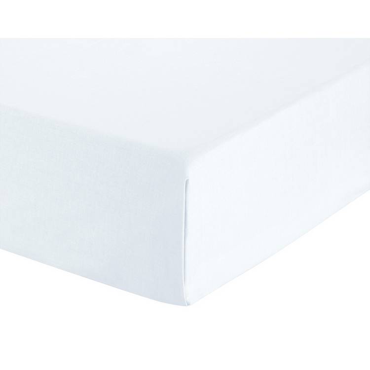 Habitat Cotton Rich 180 TC Plain White Flat Sheet - Single 0