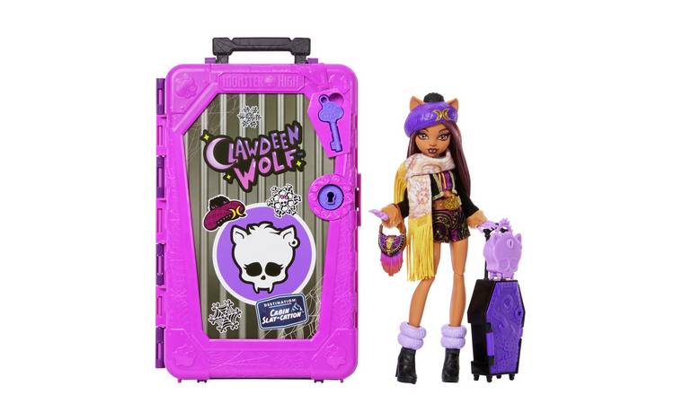 Monster High Skulltimate Secrets Cabin Slay-cation Playset, Clawdeen Wolf Doll