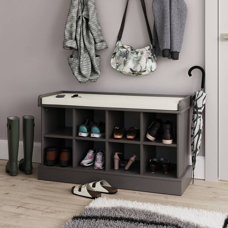 Kempton Shoe Bench - Grey 0
