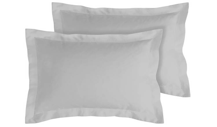 Buy Habitat Cotton Rich Oxford Pillowcase Pair - Dove Grey ...