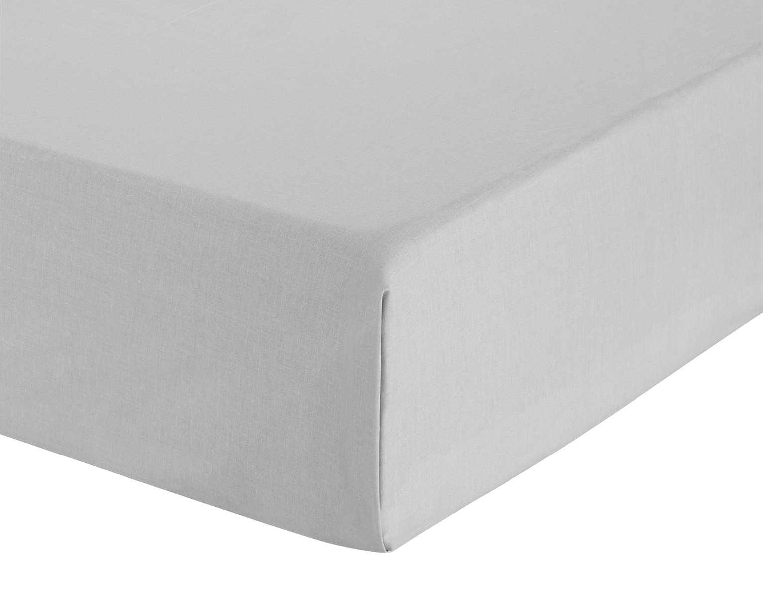 Habitat Cotton Rich 180 TC Plain Dove Grey Flat Sheet-Single