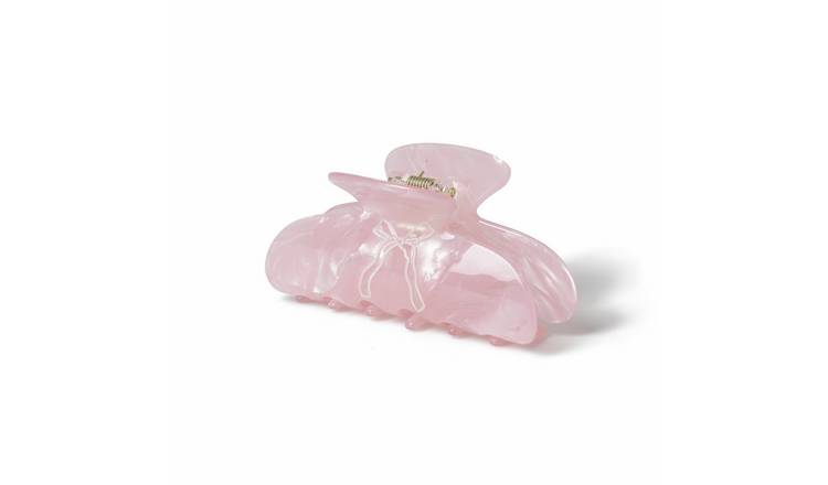 Flitzy Pearl Pink Bow Hair Claw Clip