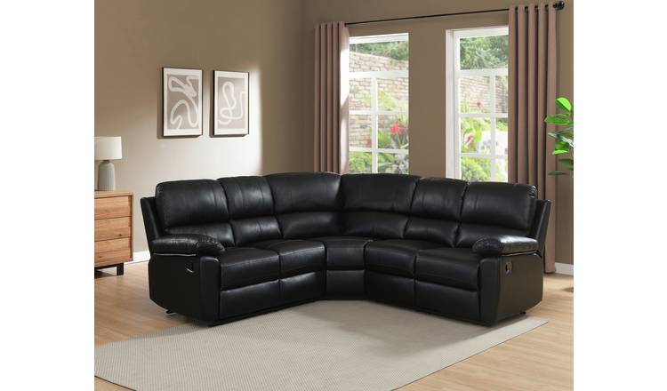 Argos Home Toby Recliner Corner Sofa - Black