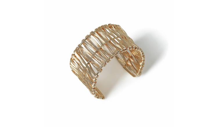 Freedom Bronze Tone Wire Chunky Cuff Bracelet