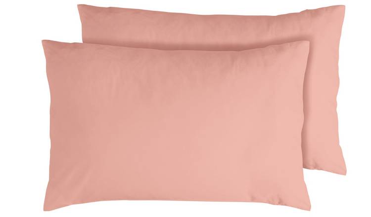 Habitat Egyptian Cotton Standard Pillowcase Pair - Blush
