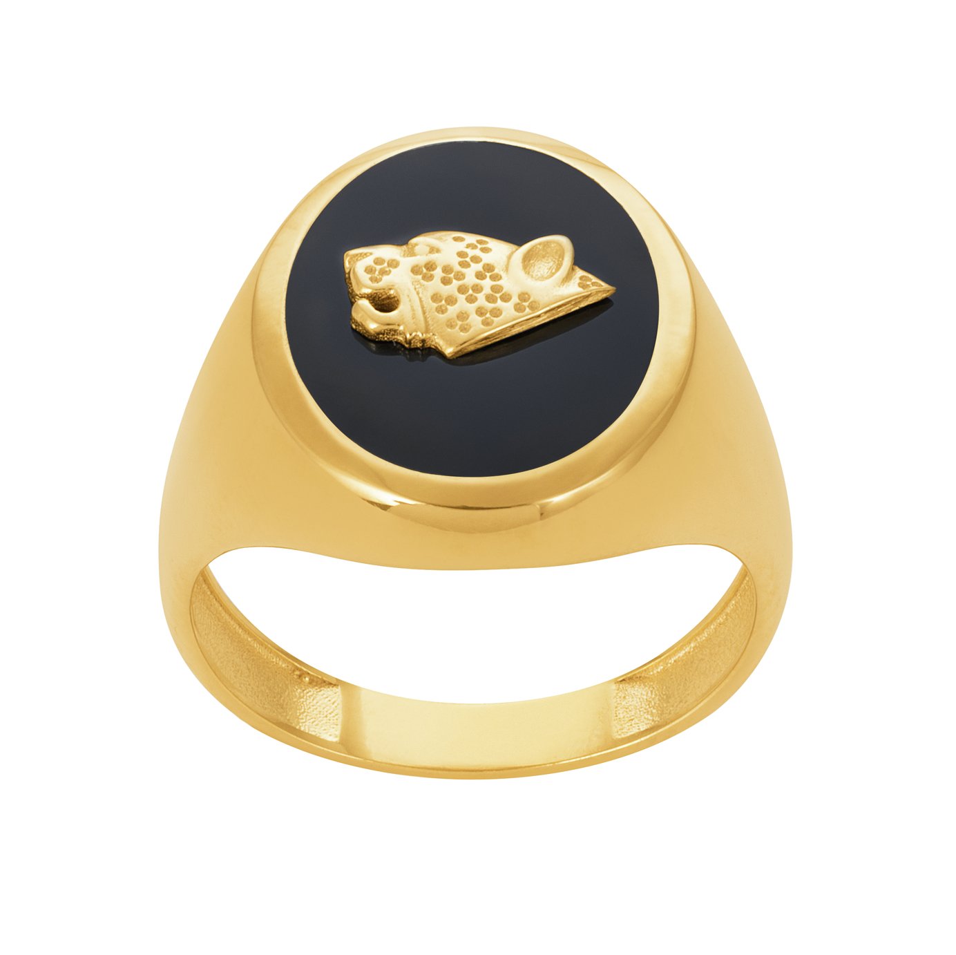 Revere 9ct Gold Plated Sterling Silver Jaguar Signet Ring -U Review