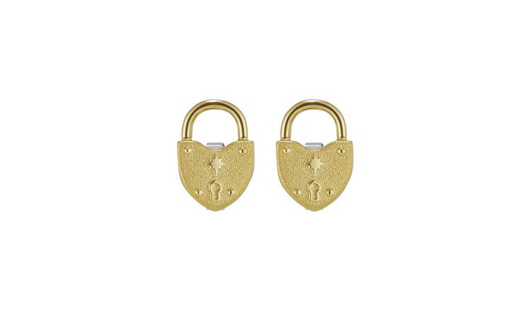 Olivia Burton Lock Heart Toggle Gold Plated Stud Earrings