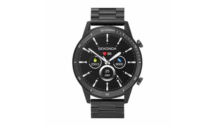 Sekonda Active Lux Black Stainless Steel Smart Watch