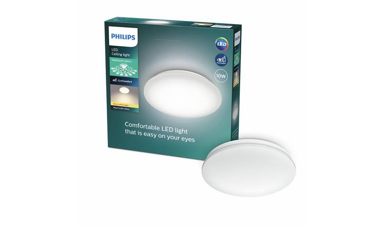Philips Moire Metal LED Ceiling Light - White