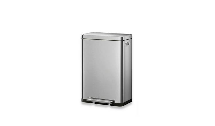 EKO X Cube 40 Litre Kitchen Recycling Bin - Stainless Steel