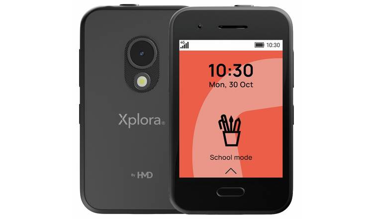 SIM Free XploraOne Kids Mobile Phone - Black
