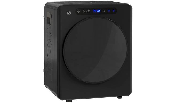 HOMCOM 5kg Vented Tumble Dryer with Stainless Steel Anti-Crease Drum - Black