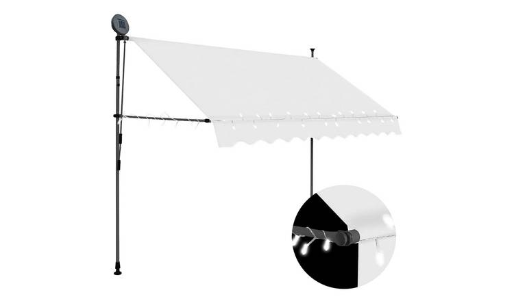Walplus Electric Polyester Retractable Awning - Cream - 300 x 120 cm