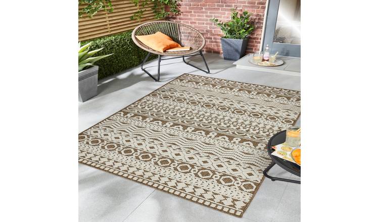 Mega Flooring Brown Modern Geometric Rug - 120 x 170cm