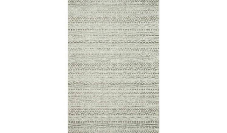 Mega Flooring Beige Modern Striped Rug - 80 x 150cm