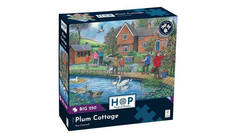 The House of Puzzles Plum Cottage BIG 250 Piece Jigsaw Puzzle
