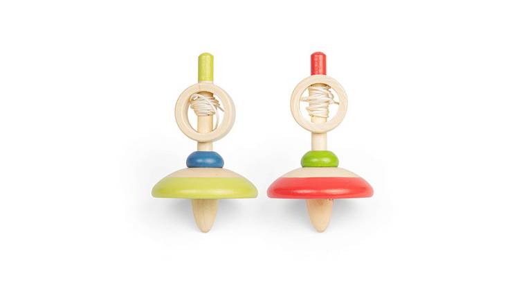 Bigjigs Toys  Pull String Top (Pack of 2) - 3 Years +