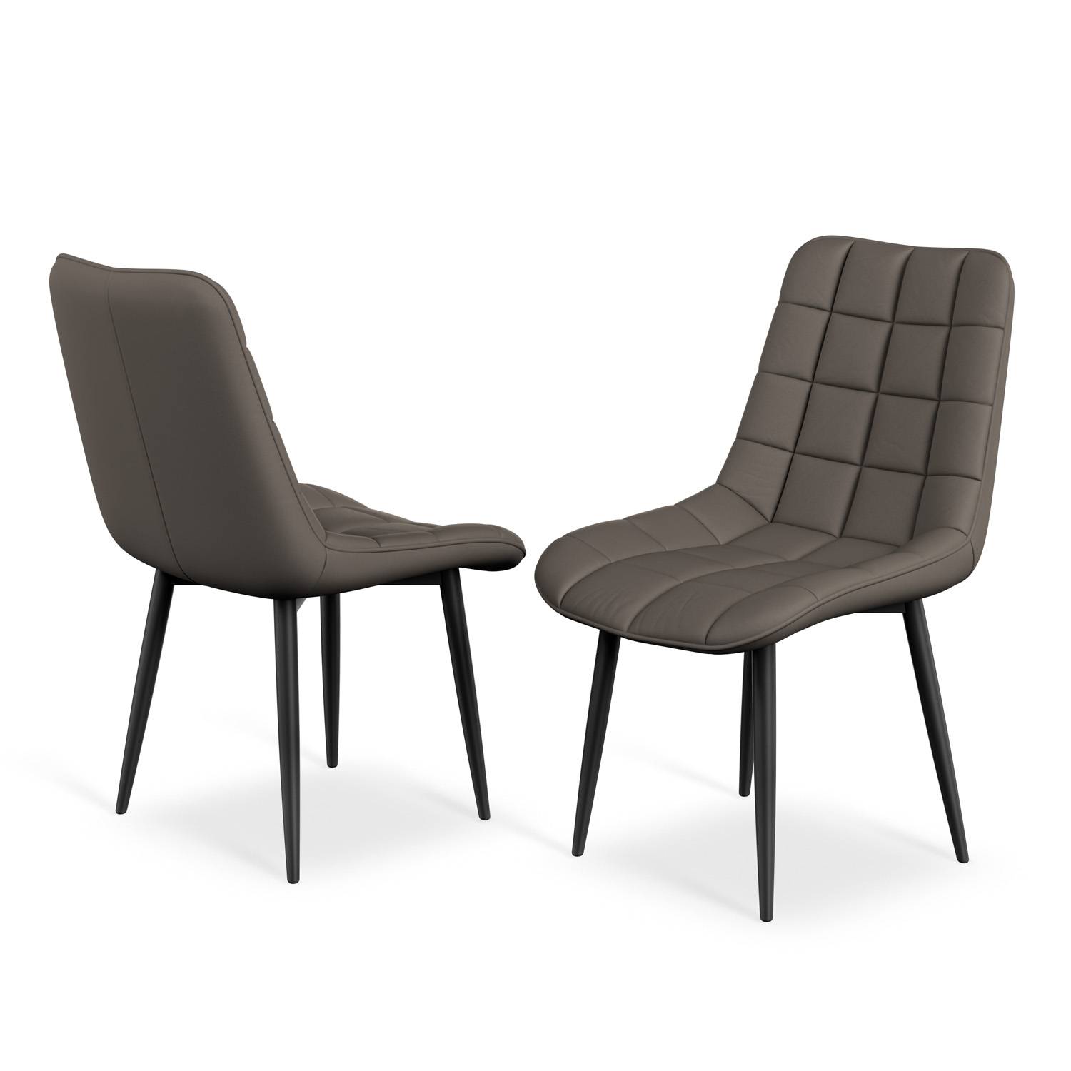 Furniture Online Arlo Nova Walnut Top w Wal Legs Dining Table & 4 Grey Chairs - Image 4