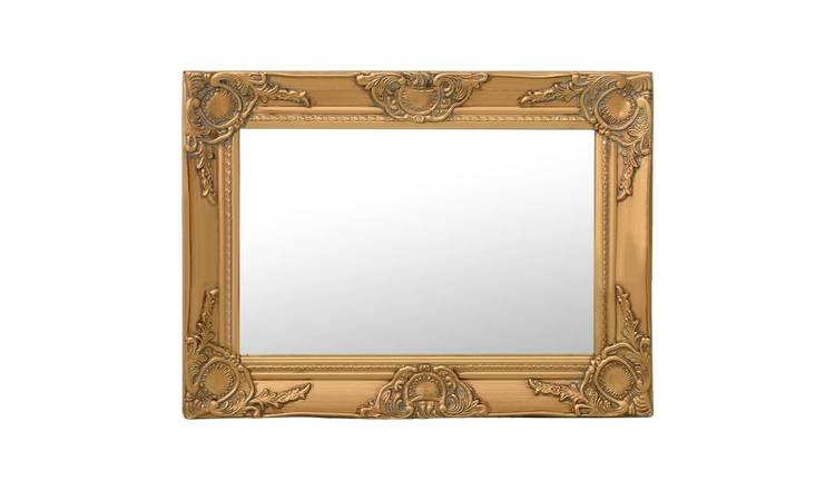 Walplus Baroque Wood Wall Mirror - Gold - 60 x 40 cm