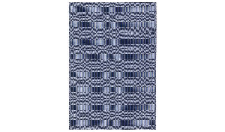 Mega Flooring Blue Handmade Geometric Rug - 200 x 300cm