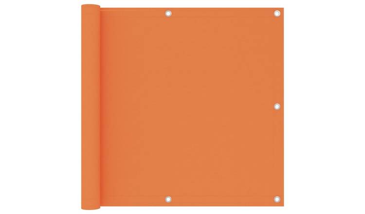 Walplus Polyester Oxford Balcony Screen - Orange - 90 x 500 cm