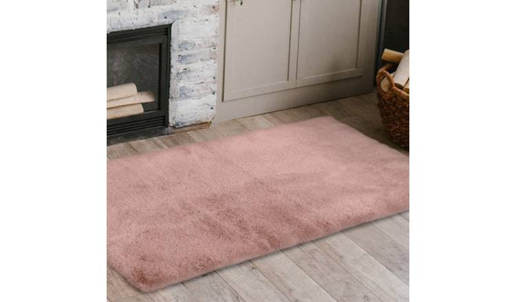 Mega Flooring Pink Shaggy  Rug - 70 x 120cm