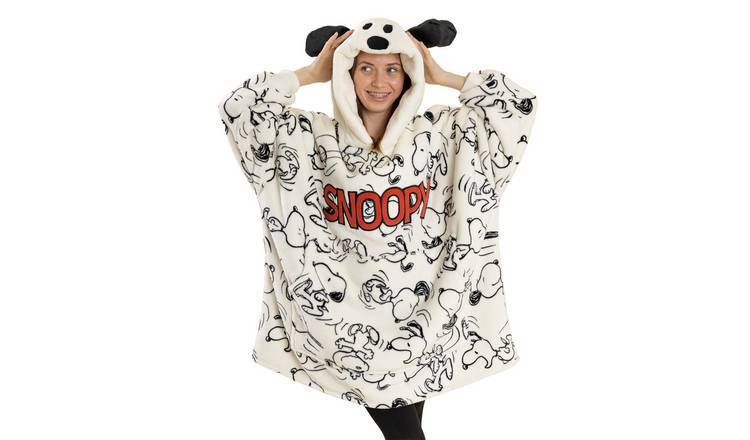 Peanuts Snoopy Adult Womens Blanket Hoodie - Off-White