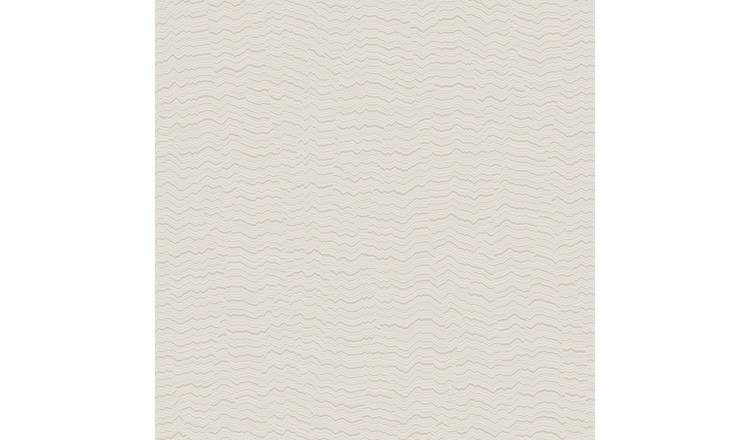 Grandeco Boutique Yoro Sand Dune Wave Embossed Metallic - Neutral