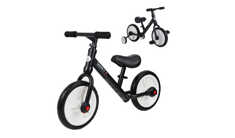 HOMCOM Stabilizers EVA Tyres Adjustable Seat Kids Balance Bike - Black