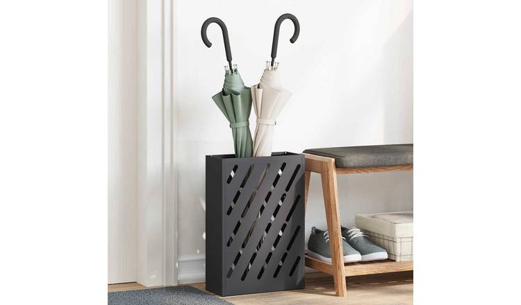 Walplus Steel Umbrella Stand - Black - 28 x 12 x 41 cm
