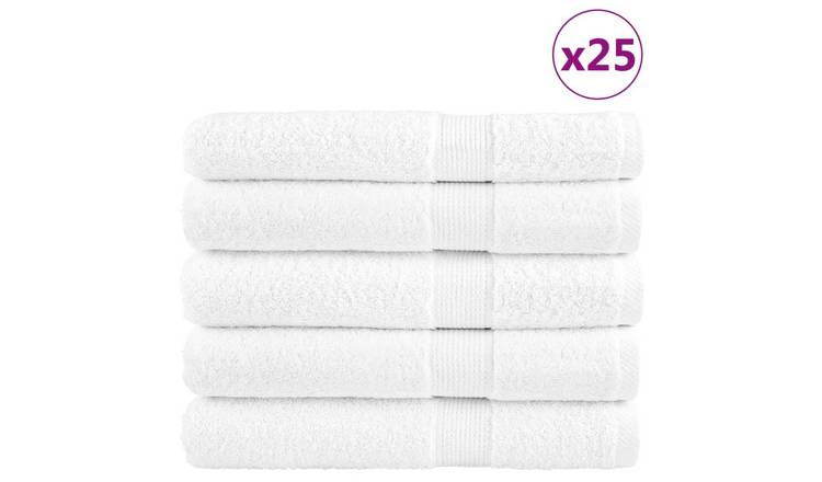 Walplus Pack of 50 Cotton Sauna Towels - White - 80 x 200 cm
