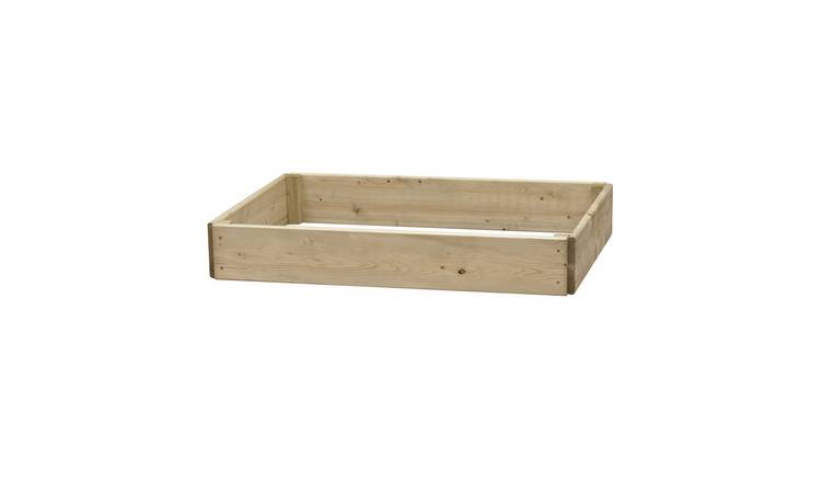 Greena Rectangular Wooden Raised Bed 15 cm High, 60 x 90cm