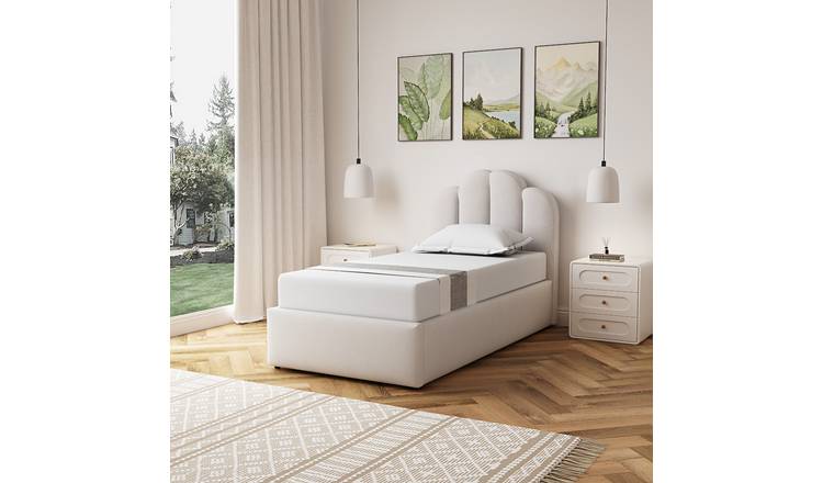 Artemis Home Ranson Fabric Ottoman Bed Frame - 90cm Single - Beige