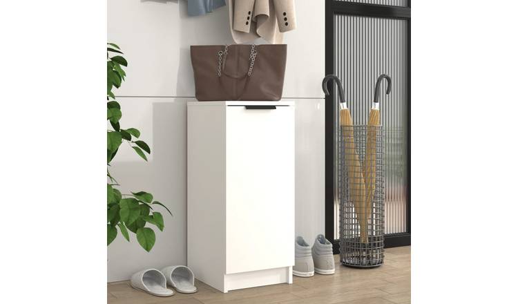 Walplus Engineered Wood Shoe Cabinet - White - 30 x 35 x 70 cm